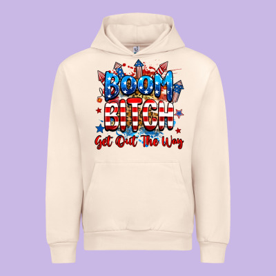 Boom Bitch Get Out The Way Urban Hoodie Designed By Ranaportraitstore
