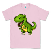 Bubblegum Pink Cartoon T-Rex Classic Tee - HowdyJamesFarm