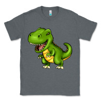 Charcoal Heather Cartoon T-Rex Classic Tee - HowdyJamesFarm