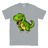 Heather Grey Cartoon T-Rex Classic Tee - HowdyJamesFarm