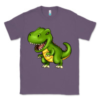 Lavender Cartoon T-Rex Classic Tee - HowdyJamesFarm