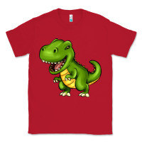 Red Cartoon T-Rex Classic Tee - HowdyJamesFarm