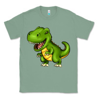 Sage Cartoon T-Rex Classic Tee - HowdyJamesFarm