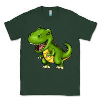 Sports Green Cartoon T-Rex Classic Tee - HowdyJamesFarm