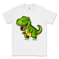 White Cartoon T-Rex Classic Tee - HowdyJamesFarm