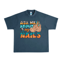 Midnight Navy ask me about my nails bbs Urban Heavy Tee - BundleAndBundleShop