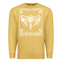 Antique Gold womens hex the patriarchy uterus tarot card halloween feminist t shirt Premium Sweatshirt - maiPhamDesign