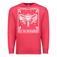 Cardinal womens hex the patriarchy uterus tarot card halloween feminist t shirt Premium Sweatshirt - maiPhamDesign
