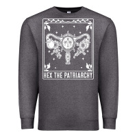 Charcoal Heather womens hex the patriarchy uterus tarot card halloween feminist t shirt Premium Sweatshirt - maiPhamDesign