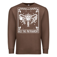 Chestnut womens hex the patriarchy uterus tarot card halloween feminist t shirt Premium Sweatshirt - maiPhamDesign