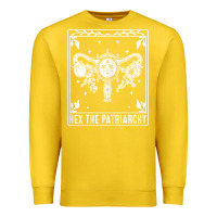 Lemon womens hex the patriarchy uterus tarot card halloween feminist t shirt Premium Sweatshirt - maiPhamDesign