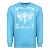 Ocean Blue womens hex the patriarchy uterus tarot card halloween feminist t shirt Premium Sweatshirt - maiPhamDesign