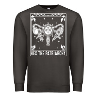 Smoke womens hex the patriarchy uterus tarot card halloween feminist t shirt Premium Sweatshirt - maiPhamDesign