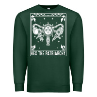 Sports Green womens hex the patriarchy uterus tarot card halloween feminist t shirt Premium Sweatshirt - maiPhamDesign