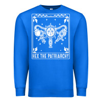 True Royal womens hex the patriarchy uterus tarot card halloween feminist t shirt Premium Sweatshirt - maiPhamDesign