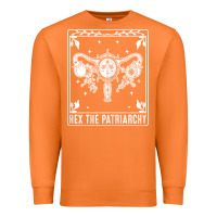 Carrot womens hex the patriarchy uterus tarot card halloween feminist t shirt Premium Sweatshirt - maiPhamDesign