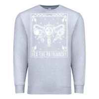 Heather Grey womens hex the patriarchy uterus tarot card halloween feminist t shirt Premium Sweatshirt - maiPhamDesign