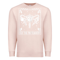 Pale Pink womens hex the patriarchy uterus tarot card halloween feminist t shirt Premium Sweatshirt - maiPhamDesign