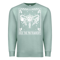 Seafoam womens hex the patriarchy uterus tarot card halloween feminist t shirt Premium Sweatshirt - maiPhamDesign