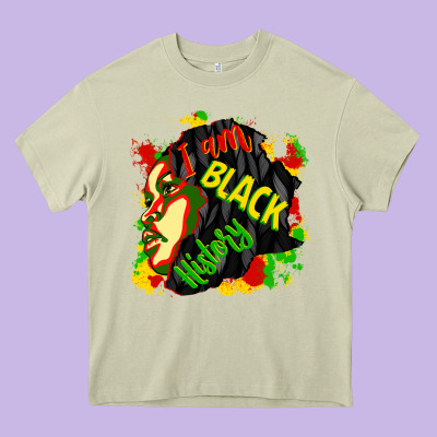 I Am Black History Heavy Core Tee Designed By Cowgirlartshop