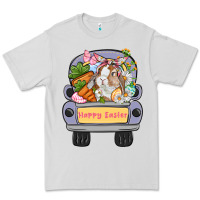 Dove Grey Happy Easter bunny truck Easter Day Premium Tee - CowGirlArtShop