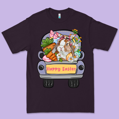 Happy Easter Bunny Truck Easter Day Premium Tee Designed By Cowgirlartshop