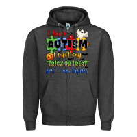 Charcoal Heather i have autism i can't say trick or treat Zipper Hoodie - JahusDesignShop