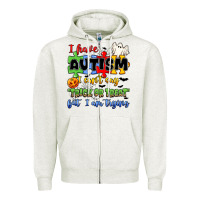 Oatmeal Heather i have autism i can't say trick or treat Zipper Hoodie - JahusDesignShop