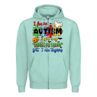 Seafoam i have autism i can't say trick or treat Zipper Hoodie - JahusDesignShop