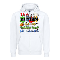 White i have autism i can't say trick or treat Zipper Hoodie - JahusDesignShop