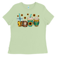Matcha yellowstone coffee cups Ladies Tee - OliviaCreatesArt