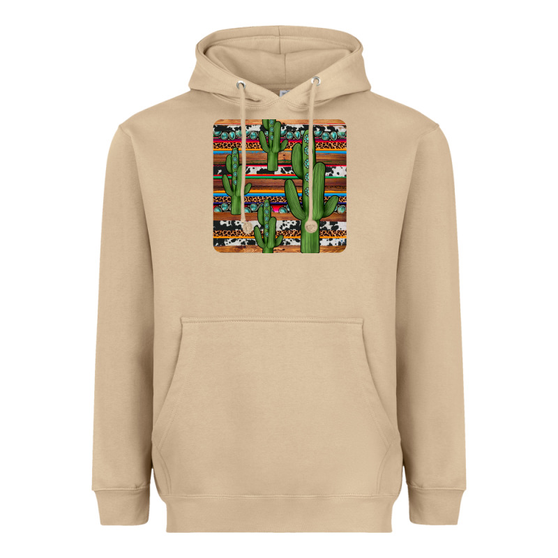 Cactus Gemstone Coaster Heavyweight Hoodie by JahusDesignShop | Teevron