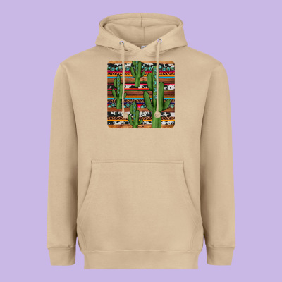 Cactus Gemstone Coaster Heavyweight Hoodie Designed By Jahusdesignshop