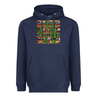 Navy cactus gemstone coaster Heavyweight Hoodie - JahusDesignShop