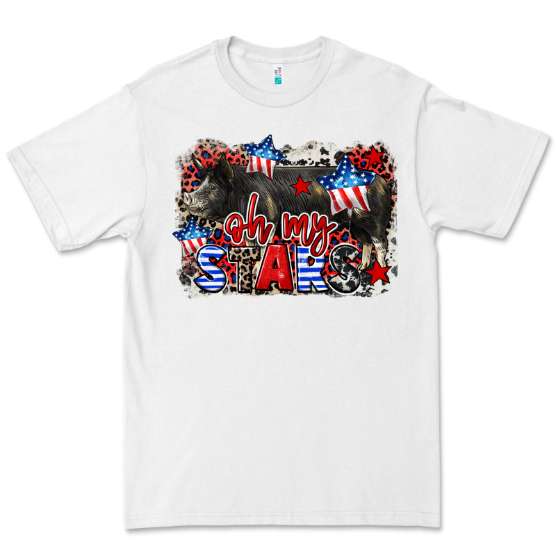 Oh My Stars Pig Premium Tee by CowGirlArtShop | Teevron