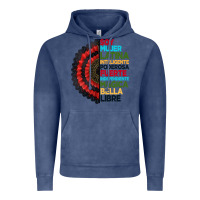 Vintage Denim hispanic heritage month hand fan Vintage Hoodie - BundleAndBundleShop