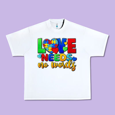 Love Needs No Words Urban Heavy Tee Designed By Fadigitalartstudio