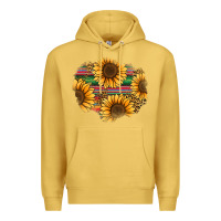 Antique Gold sunflower leopard serape patch Premium Hoodie - Jasminsmagicworld