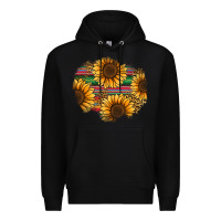 Black sunflower leopard serape patch Premium Hoodie - Jasminsmagicworld
