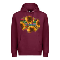 Burgundy sunflower leopard serape patch Premium Hoodie - Jasminsmagicworld