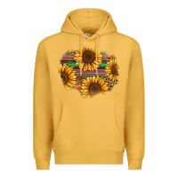 Mustard sunflower leopard serape patch Premium Hoodie - Jasminsmagicworld