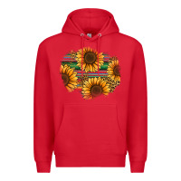 Red sunflower leopard serape patch Premium Hoodie - Jasminsmagicworld