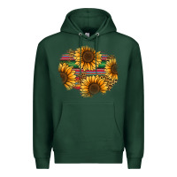 Sports Green sunflower leopard serape patch Premium Hoodie - Jasminsmagicworld