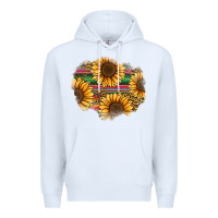 White sunflower leopard serape patch Premium Hoodie - Jasminsmagicworld