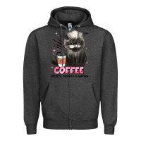 Charcoal Heather coffee because murder is wrong grumpy cat Zipper Hoodie - JahusDesignShop