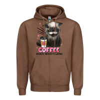 Chestnut coffee because murder is wrong grumpy cat Zipper Hoodie - JahusDesignShop