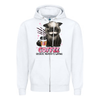 White coffee because murder is wrong grumpy cat Zipper Hoodie - JahusDesignShop