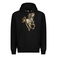 Black percheron horse Premium Hoodie - LillyAllenDesigns