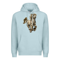 Blue Mist percheron horse Premium Hoodie - LillyAllenDesigns
