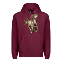 Burgundy percheron horse Premium Hoodie - LillyAllenDesigns